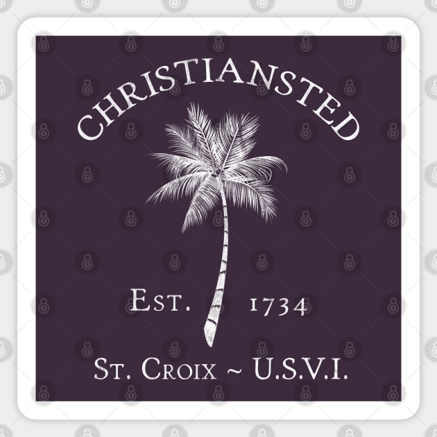 Christiansted St. Croix U.S. Virgin Islands Vintage Palm Sticker by TGKelly